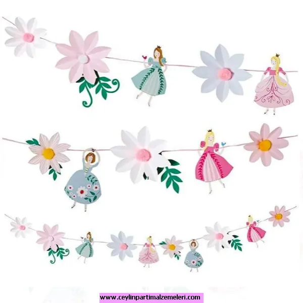 Prenses 3 Boyutlu Dekor Banner